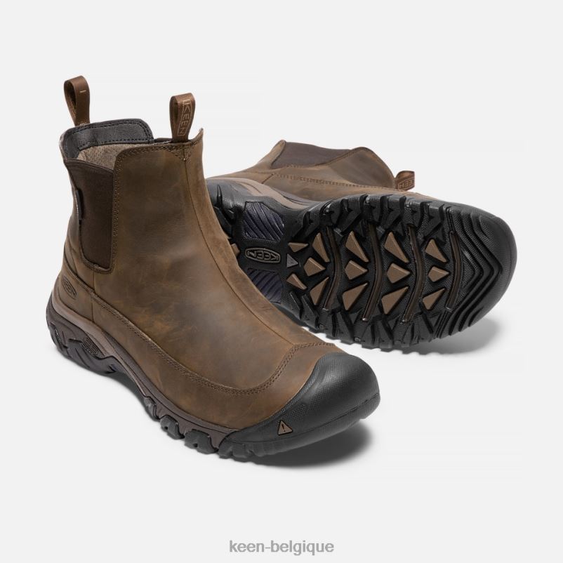 DLLD6506 Keen botte imperméable Anchorage III paillis de terre sombre Hommes