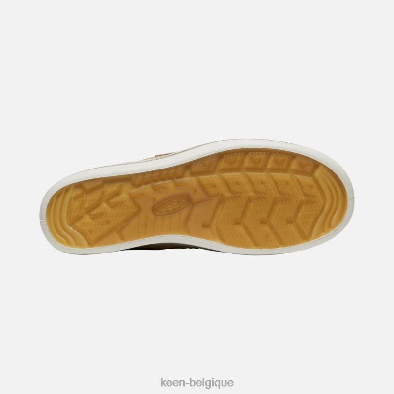 DLLD6487 Keen chaussures à enfiler en cuir Eldon Harvest bouleau beige-argenté Hommes